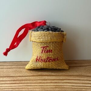 Tim Hortons Coffee Sack With Coffee Beans Christmas Tree Ornament